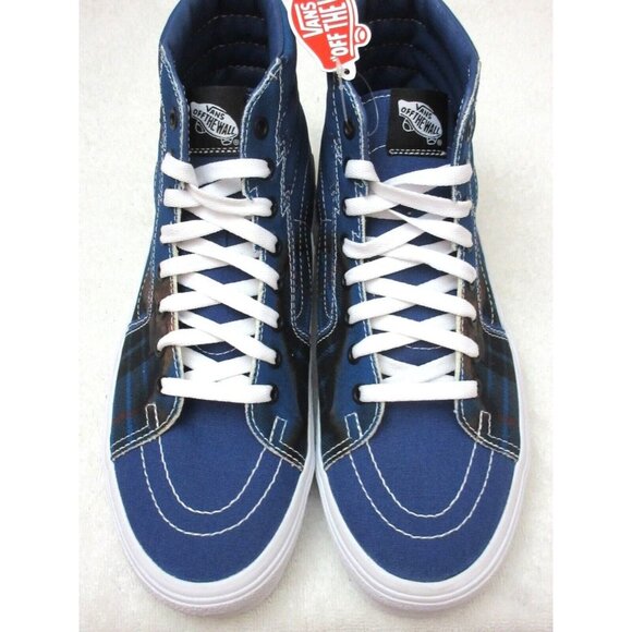Vans Sk8-Hi Bolt Big Reveal Classics Navy Blue White Skate shoes Sizes NIB - Picture 3 of 5